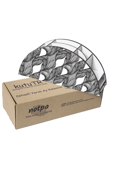 kutuTR Ahşap Vip Rengarenk Modeller Gökkuşağı Cetvelli Masaüstü Kalemlik Organizer Montajlı Kutulu - Resim 6