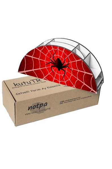 Notpa Ahşap Vip Örümcek Adam Gökkuşağı Cetvelli Masaüstü Kalemlik Çocuklar Için Organizer Vip45 - Resim 6