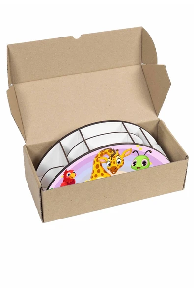 Notpa Ahşap Vip Zürafa Papağan Ve Tırtıl Gökkuşağı Cetvelli Masaüstü Kalemlik Çocuklar Için Vip34 - Resim 7