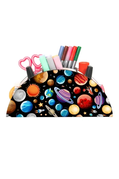 Notpa Ahşap Vip Galaksi Gökkuşağı Cetvelli Masaüstü Kalemlik Organizer Vip50 - Resim 2