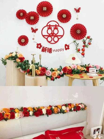 Yatak Başı Çiçek Sarmaşığı - Dörtlü Kombinasyon (2 Metre) - 4