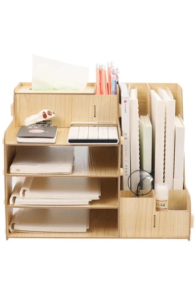 Notpa Creatıve Masaüstü Kalemlik Organizer Evrak Raflı Peçetelik'li Akça Montajı Yapılmış - Resim 4