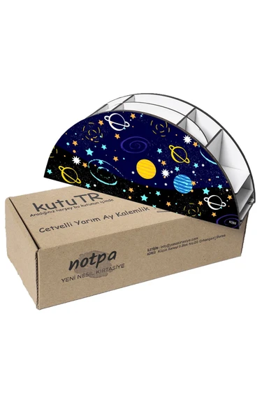 Notpa Ahşap Roket Gökkuşağı Cetvelli Masaüstü Kalemlik Kutu Çocuklar Için Organizer Gk88 - Resim 6