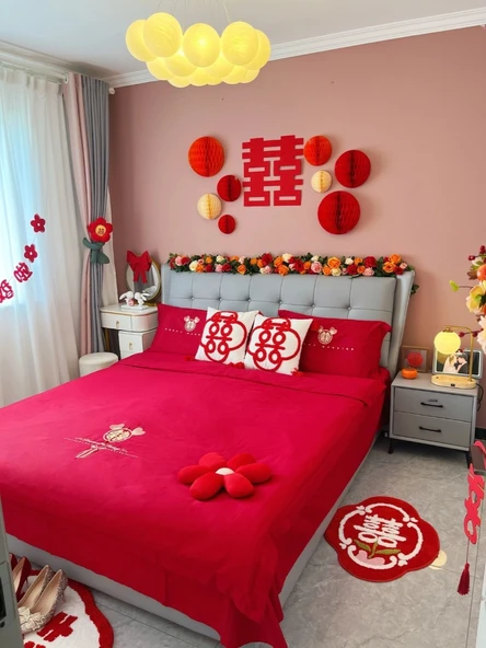 Yapay Çiçek Sarmaşığı - Mavi (2 Metre) - 6
