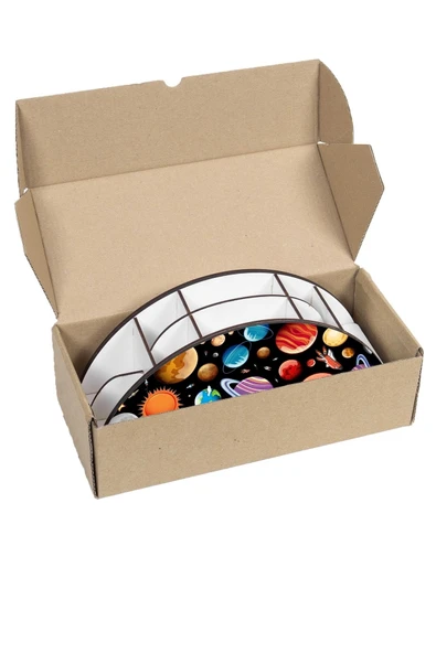 Notpa Ahşap Vip Galaksi Gökkuşağı Cetvelli Masaüstü Kalemlik Organizer Vip50 - Resim 7