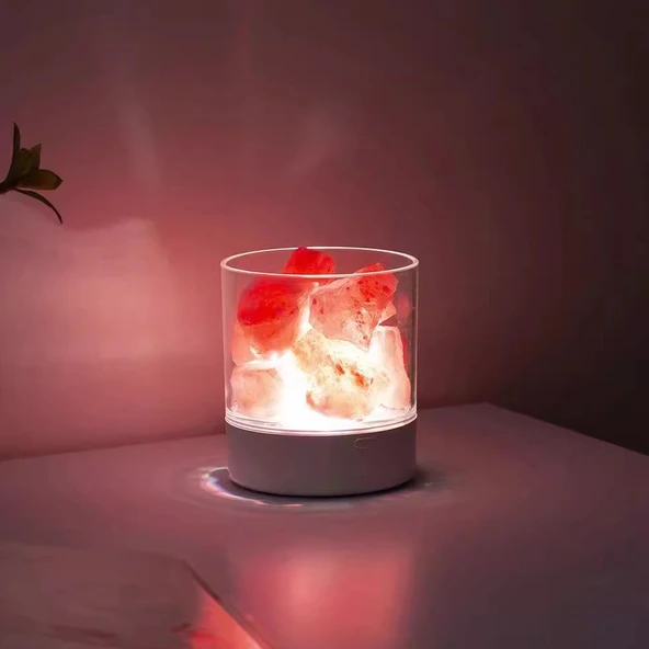 Kristal Cam Aromaterapi Saklama Kavanozu - Doğal Pembe Kristal 2-4cm 100g - 3