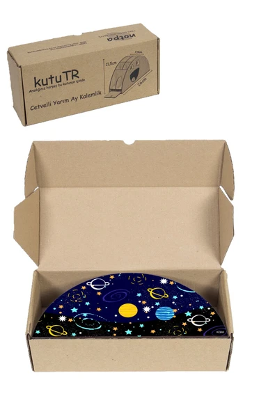 Notpa Ahşap Roket Gökkuşağı Cetvelli Masaüstü Kalemlik Kutu Çocuklar Için Organizer Gk88 - Resim 8