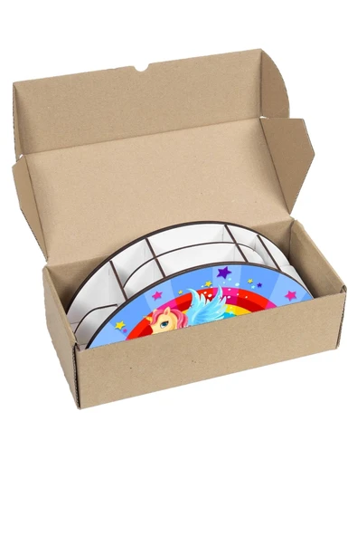 Notpa Ahşap Vip Kanatlı Unicorn Gökkuşağı Cetvelli Masaüstü Kalemlik Çocuklar Için Organizer Vip25 - Resim 7