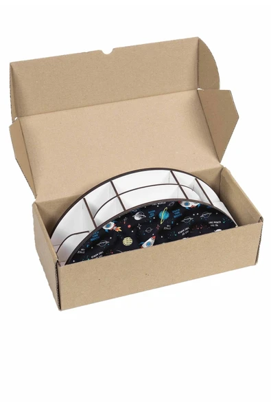 Notpa Ahşap Vip Uzay Gökkuşağı Cetvelli Masaüstü Kalemlik Organizer Vip89 - Resim 7