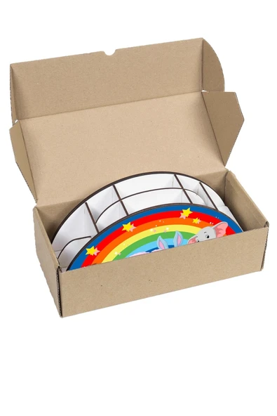 Notpa Ahşap Vip Sevimli Hayvanlar Gökkuşağı Cetvelli Masaüstü Kalemlik Çocuklar Için Organizer Vip104 - Resim 7