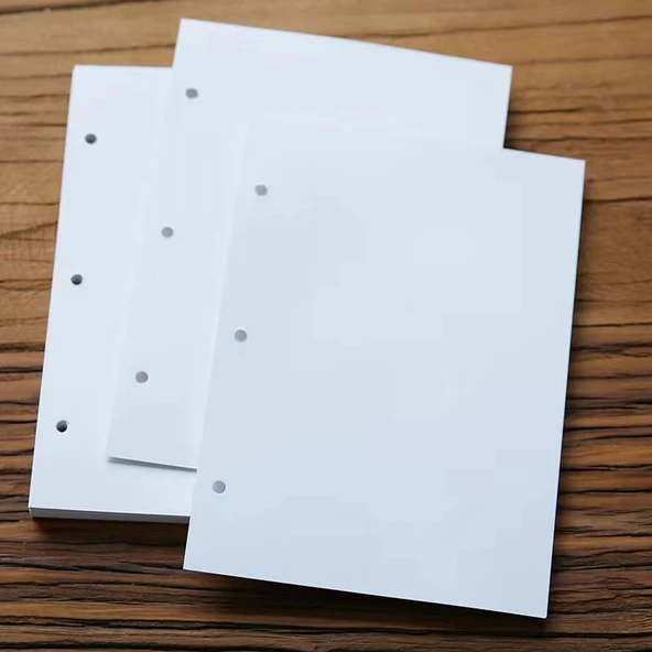 A4 Kraft Kağıdı Fotoğraf Albümü İç Sayfaları - 30 Adet - 4 Delikli - 3