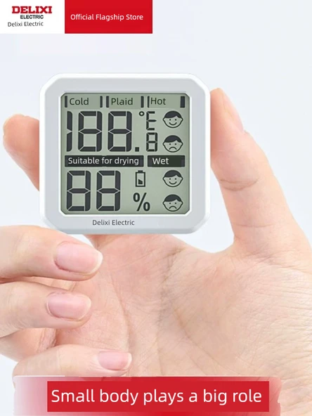 İç Ortam Termometre Higrometre - Konfor Ekranlı Geniş Ekran - Resim 6