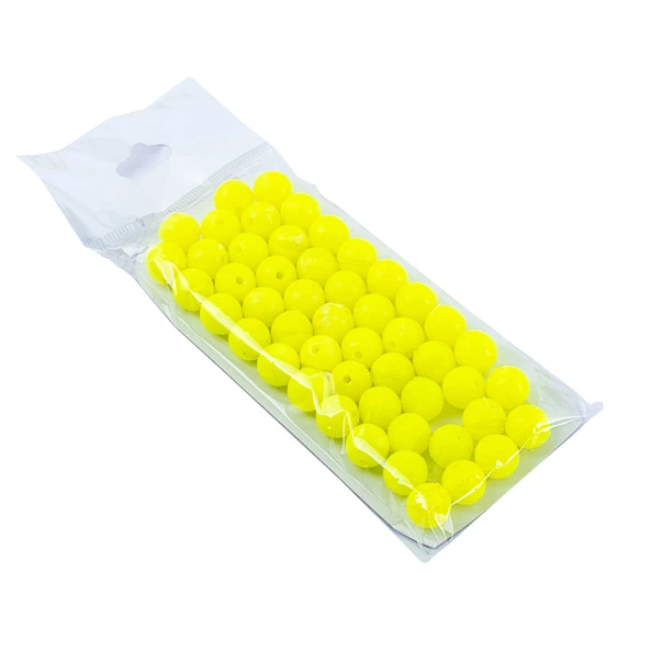 Yüzen Sazan Boncuğu - 14 MM - 50'li - Neon Yeşili