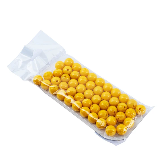 Yüzen Sazan Boncuğu - 14 MM - 50'li - Sarı