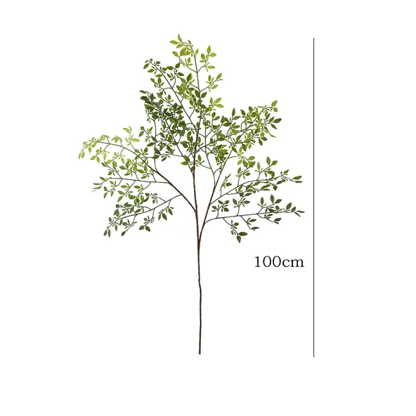 Plastik Yeşil Nandina Çiçek Aranjmanı - 1 Dal - Resim 6