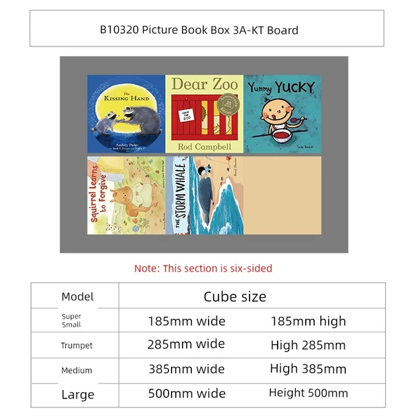 İngilizce Çizim Kitabı Duvar Dekoru - B10320 Resimli Kitap Kutusu 3A-KT Süper Küçük Boy