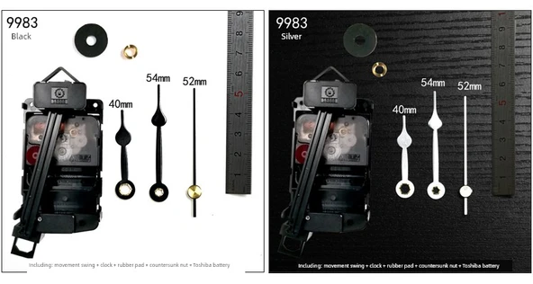 DIY Quartz Saat Mekanizması - Sallanan Sessiz +9403 İbre Gümüş - 10