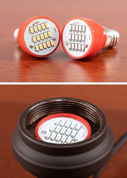 LED Buda Lambası E12 - Sıcak Sarı Seramik Gövde - Çift - 10