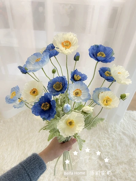 Yapay Yu Mei Çiçeği - Pembe 6 Dal İhracat Kalitesi - Resim 3