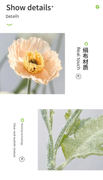 Yapay Yu Mei Çiçeği - Pembe 6 Dal İhracat Kalitesi - Resim 9