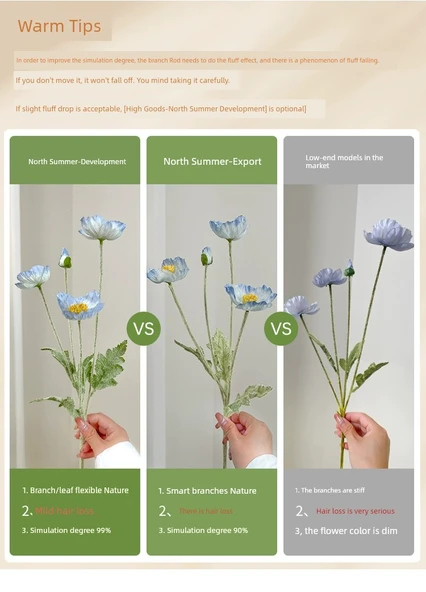 Yapay Yu Mei Çiçeği - Pembe 6 Dal İhracat Kalitesi - Resim 6