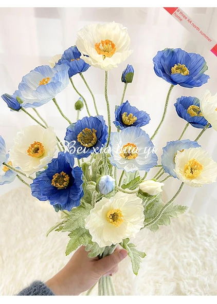 Yapay Yu Mei Çiçeği - Pembe 6 Dal İhracat Kalitesi - Resim 8