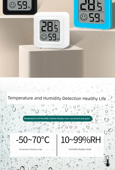 Dijital İç Ortam Termometre Higrometre - 688 Mini - 9