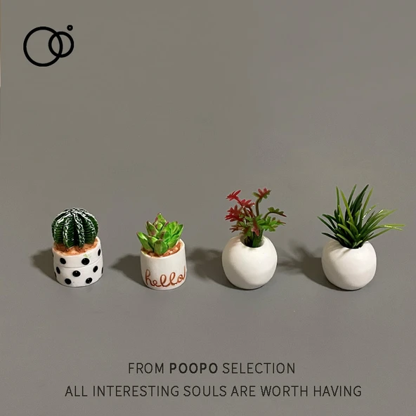 Mini Minyatür Saksı Bitki Dekorasyonu - 2.5-3cm - 2