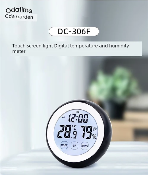 Elektronik Higrometre - THG616 - Arkadan Aydınlatmalı, Konfor, Saat ve Tarih - 8