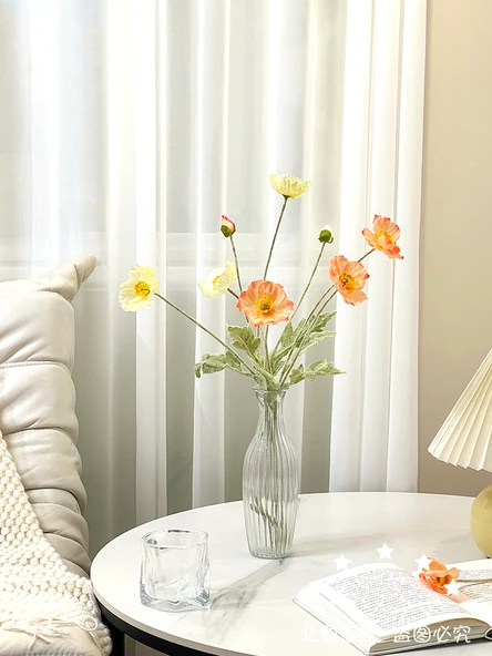 Yapay Yu Mei Çiçeği - Pembe 6 Dal İhracat Kalitesi - Resim 5