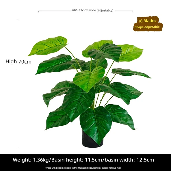 Saksıda Yapay Yeşil Bitki - Damlayan Guanyin 70cm