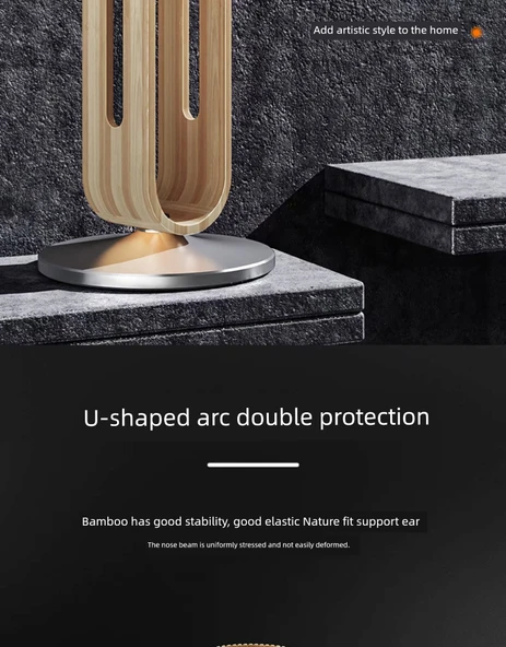 Bluetooth Kulaklık Standı - Koyu Gri - Metal ve Ahşap - 10