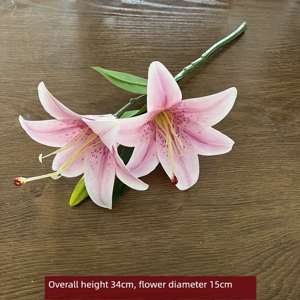 Yapay Zambak Çiçeği - Mor - 34cm