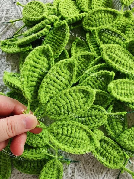 Yapay Çiçek Yaprakları ve Aksesuarları - Nötr Yaprak/Kabak Yaprağı (1 adet)