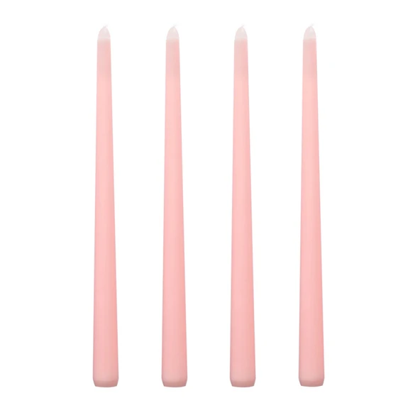 Avrupa Tarzı Renkli Mum - Pembe 25cm