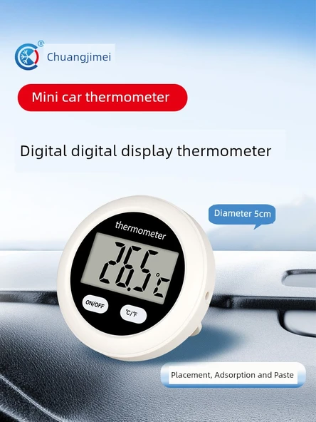 Mini Dijital Sıcaklık Nem Ölçer - Pointer 50 Beyaz Altın - 2