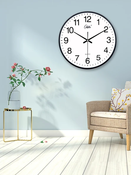 Modern Minimalist İskandinav Duvar Saati - Altın Ultra Sessiz 34cm - 4