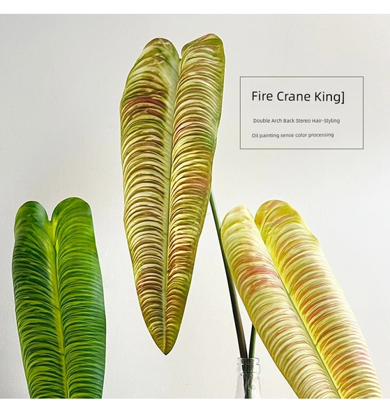 Yaprak Duvar Dekoru - Ateş Vinç Kralı / Kamuflaj Yeşil - Resim 12