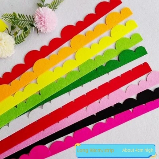 Okul Kreş Sınıf Duvar Sticker Şeridi - 98cm Dalga (Rastgele Renk)