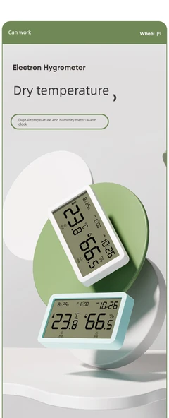 Dijital Termometre ve Nem Ölçer - Ultra İnce Orta Ekran - Yüksek Hassasiyetli Çift Vücut Algılama - Resim 6