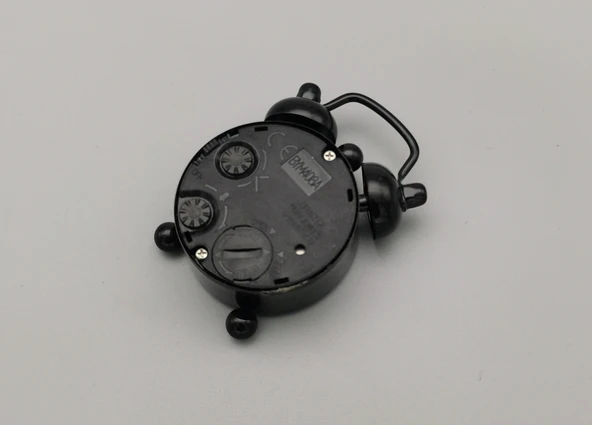 Mini Metal Masa Saati - Siyah - 12