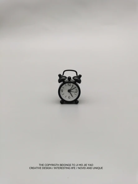 Mini Metal Masa Saati - Siyah - 2