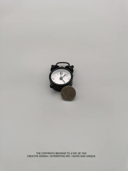 Mini Metal Masa Saati - Siyah - 3