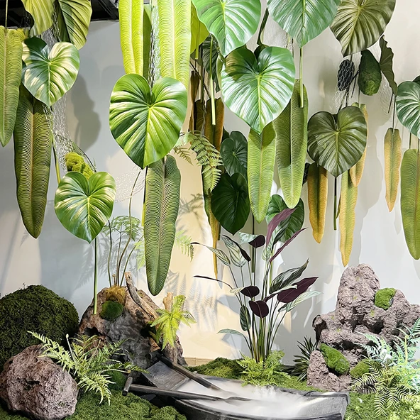 Yaprak Duvar Dekoru - Ateş Vinç Kralı / Kamuflaj Yeşil - Resim 3