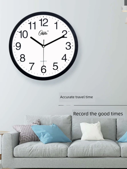 Modern Minimalist İskandinav Duvar Saati - Altın Ultra Sessiz 34cm - 2