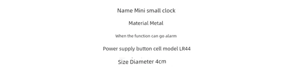 Mini Metal Masa Saati - Siyah - 7