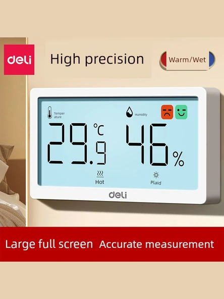 Dijital Termometre Higrometre - Mavi Ekonomik Model - Resim 2