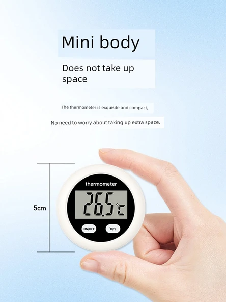 Mini Dijital Sıcaklık Nem Ölçer - Pointer 50 Beyaz Gümüş - 5