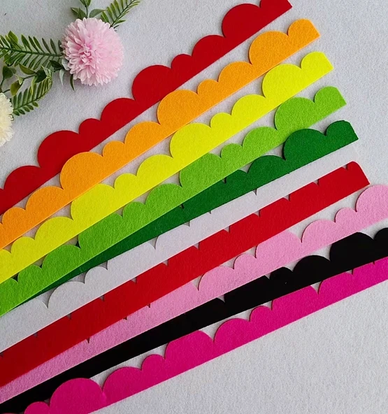 Okul Kreş Sınıf Duvar Sticker Şeridi - 49cm Salyangoz Beyaz Tavşan - 4