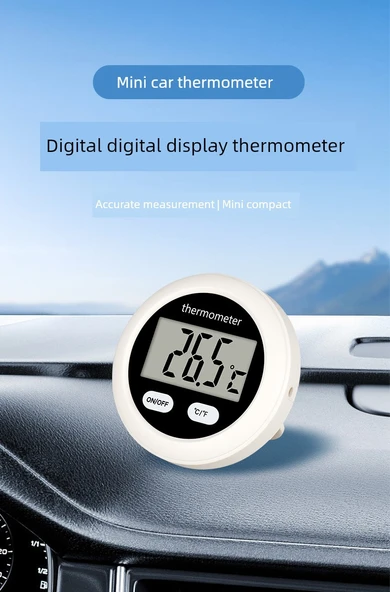 Mini Dijital Sıcaklık Nem Ölçer - Pointer 50 Beyaz Altın - 8